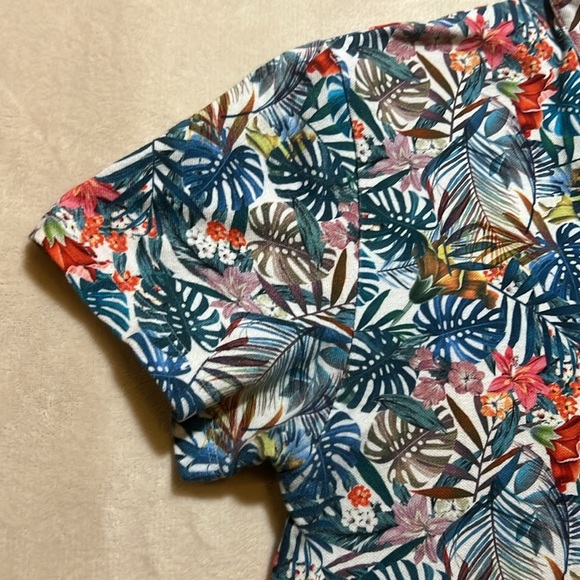 R2 Amsterdam Men's Tropical Print Polo Shirt sz M EUC - Picture 5 of 11
